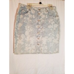 Women's Gloria Vanderbilt Floral Jean Skirt Size 16